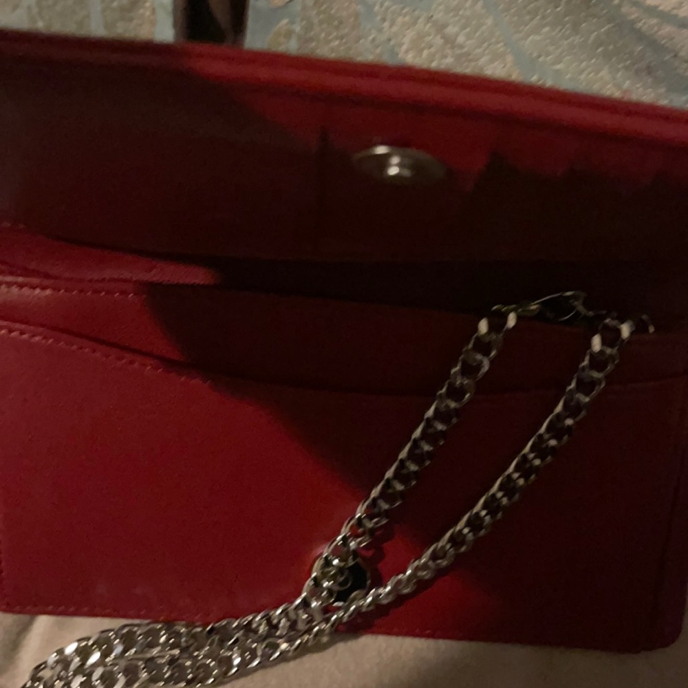 Authentic Chanel red WOC after market chain added - Picture 9 of 11